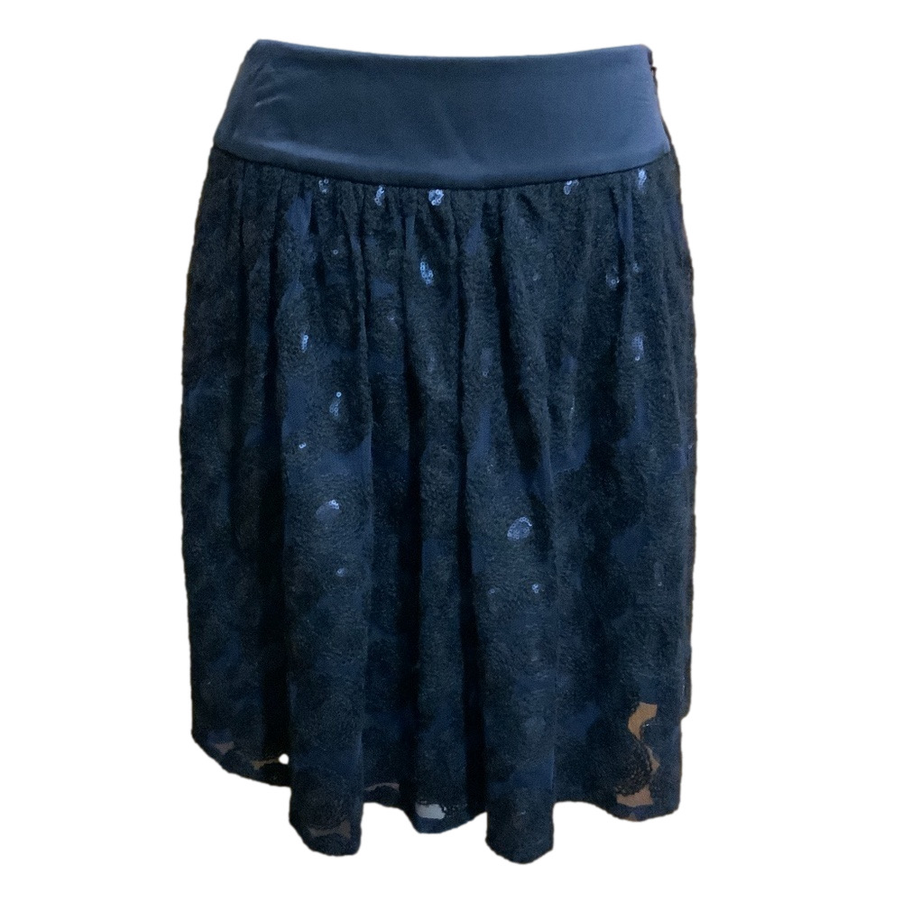 W by Worth Silk and Lace Fit & Flare Skirt NWT